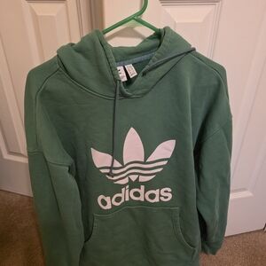 Adidas Green Hoodie with Logo